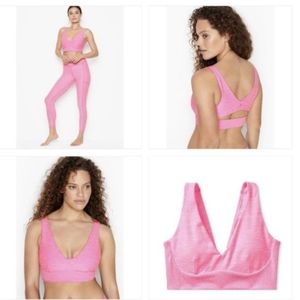 Victoria's Secret sports bra and leggings set.